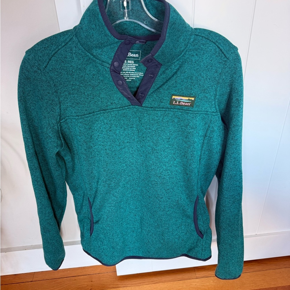 L.L. Bean Women's Turquoise Cowl Neck Sweater